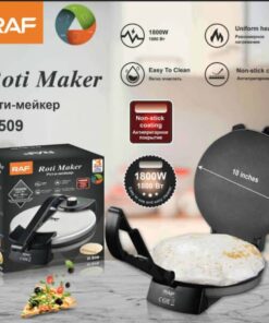 RAF Roti Maker 10Inch 1800W Double Sided, Uniform Heat, Non-Stick Coating R.509