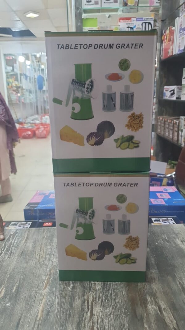 Table Drum Grater Stainless Steel Blades Use Easy Detachable Shredder