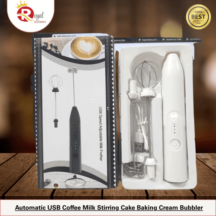 2-in-1 Electric Milk Frother & Egg Beater – USB Rechargeable, 3 Speeds - Image 2