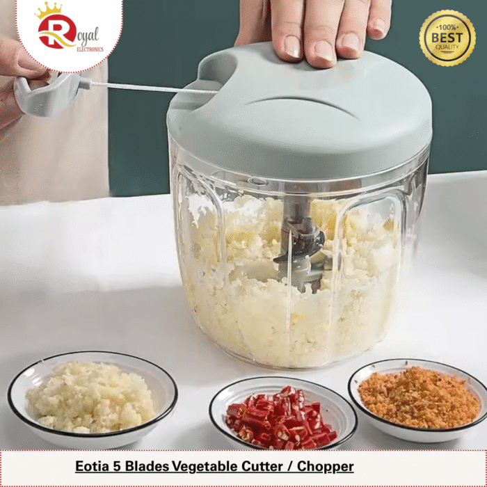 Eotia Handy Vegetable Cutter / Chopper – 5 Blades for Effortless Meal Prep! (900 ml) - Image 3