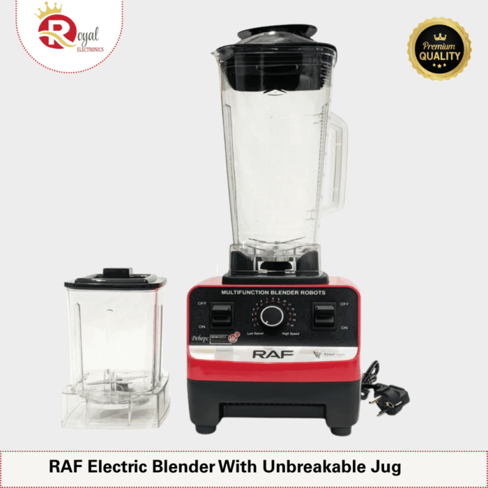 RAF Electric Blender 2 in 1 Orignal R.2809 with Dry Grinder - Image 2