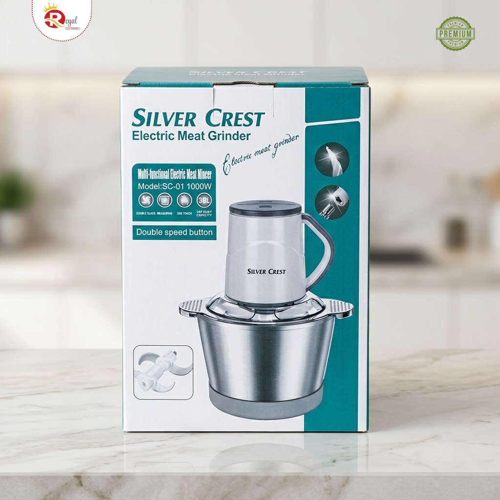Silver Crest Electric Meat Chopper 1000W Silver Crest Electric Meat Chopper 1000W